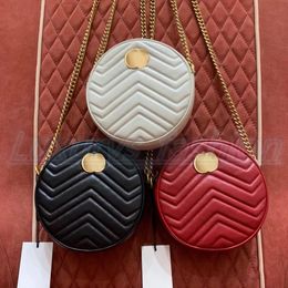 Luxurys Designers Schouder Marmont Koppeling Tassen Fashion Circulaire gewatteerde camera Handtas Purse Cross Body Beroemde Wallet Tote Mini Cases Chain Strap Pochette Classic