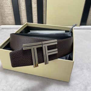 Designers de luxe Tom Ceinture Nouveaux Hommes Vêtements Accessoires Ceintures Grande Boucle Mode Femmes Haute Qualité 3A + Cuir Véritable Largeur 3.8CM Ceintures Avec Boîte Et Sacs À Poussière