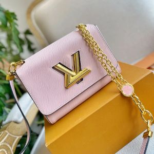 Bolso con solapa cadenas bolsa hotsLuxurys diseñadores de alta calidad para mujer 2023 bolso de mujer bolsos de embrague de moda cartera bolsos de hombro cossbody ilustraciones carta bolso rosa