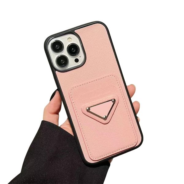 Luxurys Designers TPU PC Téléphone Cas pour iPhone 15 Pro Max 14 Plus 13 Mini 12 11 XS XR X 8 7 Plus Samsung S20 S21 Note 20 S23 S24 S22 Fashion Print Back Cover Case avec fente pour carte