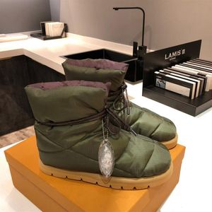 Luxury's Designers Women Boots Down Snow Boots Waterproof Lace-Up Boot Winter Designer Booties Hoge kwaliteit Fashion Down Shoe223y