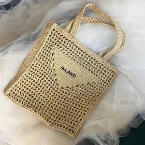 Luxurys Designers Womens Drawstring Raphia Tote Bag Summer Straw Shopping Bag Haute Qualité Grande Capacité Pochette Lady Elegant Travel Street Top Handle Totes