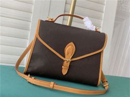 Luxurys Designers Sacs de mode pour femmes Tapés sac à main authentique en cuir marron brun lettre de sac à main