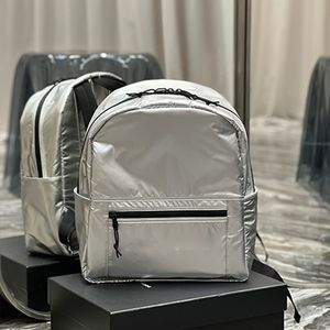 Luxurys -ontwerpers y Silver Nylon Backpack Fashion Men's en Dames Satchel Travel Vakantie weekend Tassen grote capaciteit tas waterdichte doek zwarte rugzakken