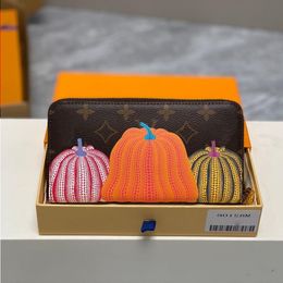 Luxurys Designers Sac Zippy Head Golden avec sacs portefeuilles femmes Pumpkin dames pour Zipper Travel Purse portefeuille portefeuille Boîte d'origine 8210