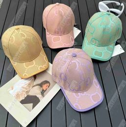 Diseñadores de lujo Gorra de béisbol Casquette Jumbo G Sombreros y gorras para hombres Mujeres Gorras Manempty Bordado SunHats Moda Ocio Diseño Sombrero ajustado Verde Rosa