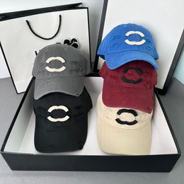 Luxurys Desingers C-Letter Baseball Cap Woman Caps Manempty borduren Zonnehoeden Mode Leisure Design Blokhoed 5 Kleuren Geborduurd Gewassen Zonnebrandcrème mooi