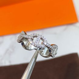 Luxe desingers ring Eenvoudig ontwerp Gevoel Sterling zilveren ringen Dames klassieke ring Eenvoudig verjaardagscadeau Vrouw Man mooi