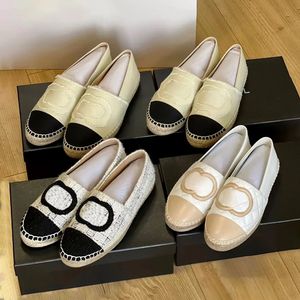 Luxurys Fashion Fisher Mans Slippers Summer Designer Chaussures en cuir Sandale Espadrilles Plateforme Femmes Chaussure toile
