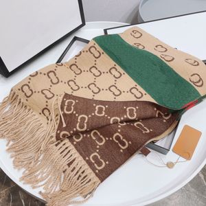 Lujos Moda Paisaje Dos colores Diseñadores de doble cara Bufanda de doble cara Engrosada Larga Versátil Mantón Diadema Elegantes bufandas bordadas Buena agradable