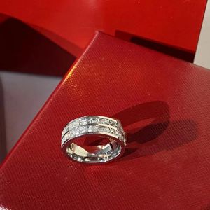 Luxurys mode vrouwen dubbele laag volledige diamanten ring toont temperamentlicht eenvoudig prachtige prachtige gepersonaliseerde en veelzijdige verstelbare grootte goed leuk