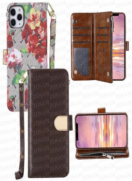 Luxurys Floral Lettre Folio Portefeuille Étuis de téléphone portable pour iPhone 14 Plus 14pro 13 13pro 12 Pro Max 12pro 11 11pro X Xs Xsmax Leather1557917