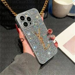 Luxurys Glitter Designer Cajones para el teléfono para iPhone 15 14 Pro Max 15Pro 14Pro 13Promax 14Plus 13 12 11 XR X/XS Diseñadores XSMAX Glitter Rinestone Diamond