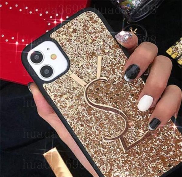 Luxurys Glitter Designer Phone Cases pour iPhone 14Promax 14 13 Pro Max 14Max 12 11 XR XXS 7 8 Plus Designers Bling Sparkling Rhin6920773