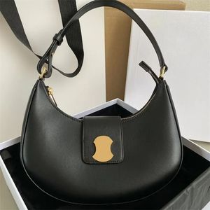 Sac à main de luxe AVA Cases Sacs à bandoulière sous les aisselles pour femme mens véritable cuir crossbody demi-lune fourre-tout sacs de créateurs fleur mode pochette sac de voyage sac noir