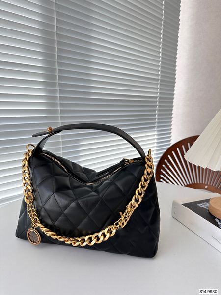 Luxury Bag Bag Cadena de metal exquisita y monedas de oro Bolsas cruzadas de hombro Classic Black Satchel Woman Fashion Shopping Designe Hobo Pasteles de ocio Viajes