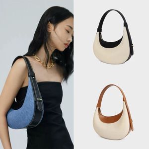 Luxurys Kunogigi Tote Designer Tas voor damesmode half maan okseltassen heren crossbody handtassen portemonnee lederen canvas halve maan schouder pochette onderarm tassen