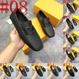 Luxurys Loafers 44Model Dress Shoes Formal Men Solid Pointed Toe slip-on Business Echt lederen originele ontwerper Beste