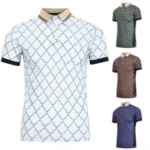 Luxurys heren polos brief afdrukken zomer ademend modeontwerpers Hoge kwaliteit mannen kleding casual stijl maat S-3XL