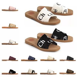 Luxurys Hommes Femmes Pantoufles Diapositives Designer Sandales Blanc Noir Gris Vert Voile Rose Bleu Marine Peep Toe Woody Beach Pantoufle Outdoor Casual Slide petite taille 35