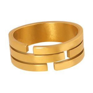 Luxurys nagel ring heren ring ringen designer Mode Titanium Staal Gegraveerde 3Circle designer ring verlovingsring Maat 6-8 ringen voor vrouwen groothandel