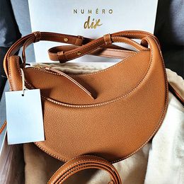 Luxe Numero Dix Nine Halve Maan Schoudertassen Dames Cyme Sac Cross Body Designer Heren Zadeltas Onderarm Clutch Tote Handtas Lederen Portemonnee Cloud Hobo Mode Cadeau