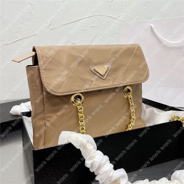 Bolsos de hombro de diseñador de nailon de lujo para mujer bolso de hombro de moda Vintage para hombre bolsos de cadena clásicos monedero con cremallera de paracaídas