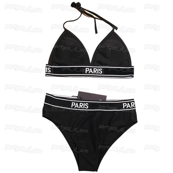 Luxurys imprimé femmes maillots de bain Sexy Triangle plage soutien-gorge slips avec cravate vacances d'été détachable rembourré noir maillot de bain