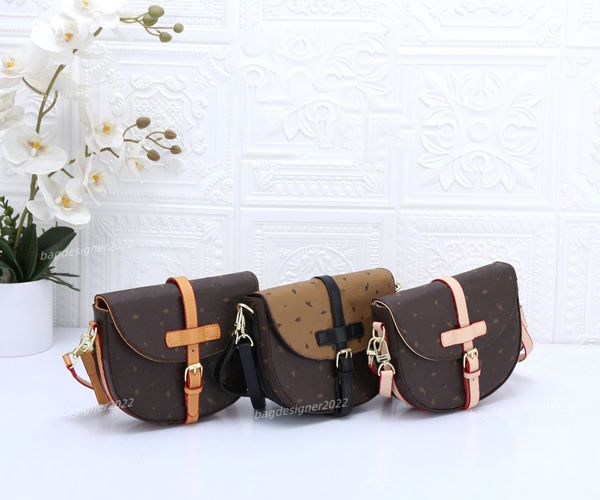 Luxurys Bag Saddles bolsas PU Cuero Moda Bolsa diagonal Bolsa Postman Billet Bolsas de altura de altura de alta gama Bolsa de axila semi-redonda Ly