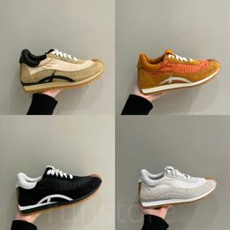 Luxe Sneakers Flow Runner Schoenen Dames populair buiten reizen zacht bovenwerk suède Vrijetijdsschoen Heren Spaanse sportschoenen honing antislip golvende zool Tennisschoenen