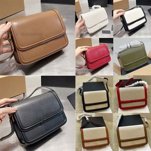 Luxe tasbag Solferino kleine doos lederen schoudertassen dame flap letter sluiting messenger tas vrouwen handtassen portemonnees verstelbare schouderband 2023