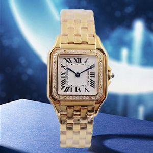 luxe horloge Tank Square Automatische horloges Mechanische mode Luxe roestvrijstalen polshorloge mode perfecte dames diamant orologio beweging montre horloge