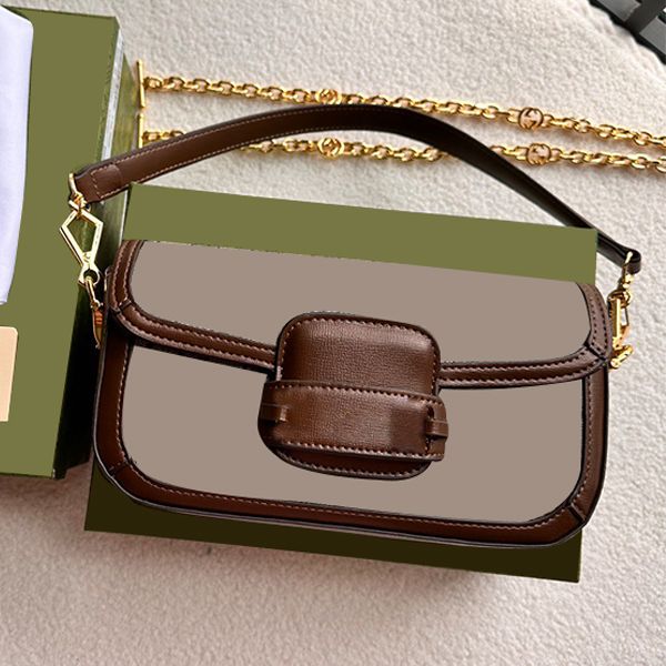 Luxurys Woman Bags Designer Women The Tote Bag Platinum Doble cadena Bolsa de hombro Bolsa cruzada de alta calidad Monograma Bolsos 1955 High Fashion Horsebit Saddle Bag