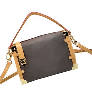 M46358 cuero de moda Bolso de hombro de calidad superior bolso de mujer diseñadores de lujo Forma de caja Bolsos cruzados con letras clásicas bolsos