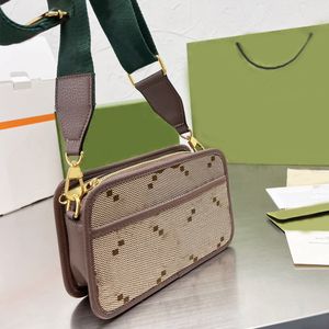 Luxe femmes sacs à bandoulière mode fourre-tout hommes concepteurs caméra sac à bandoulière portefeuille toile broderie décorer quotidien sac à main de stockage