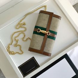 Luxe Dames Portefeuilles Designers Schoudertas met ketting Dagelijkse opslag Portemonnee Kaarthouders Mode Portefeuilles Lady Mini Messenger Bags
