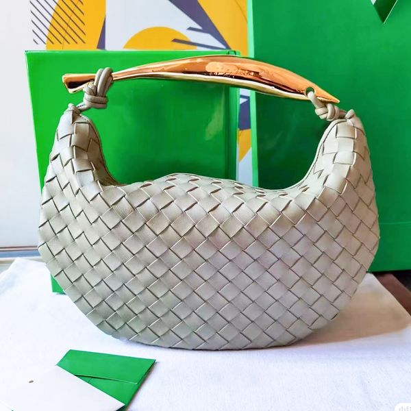 10A Tienda tejida para mujer intrecciato Bolso de diseñador Hombres ciudad de cuero real Mango de metal Incluso bolsos de embrague Bolso de lujo Totes tejido moda de viaje Bolsos de hombro cruzados