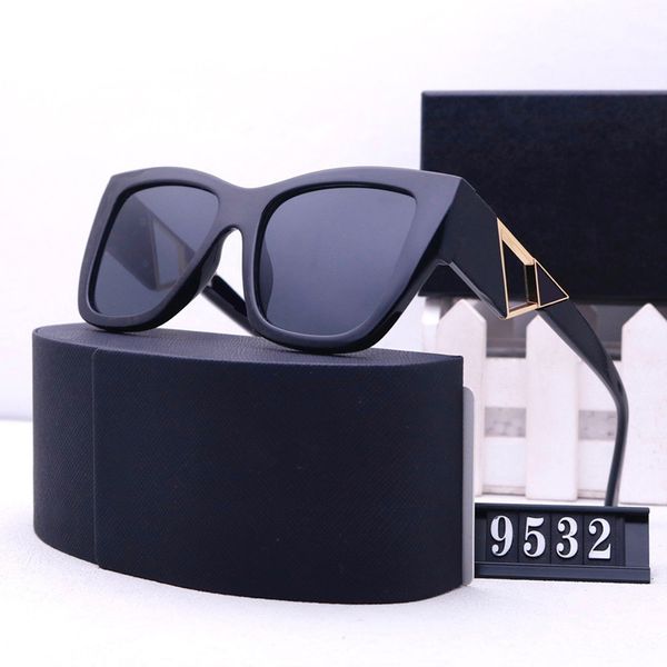 Luxurys Gafas de sol para mujer Lente Polaroid Diseñador Sombras Carta Gafas para hombre Gafas superiores para mujer Marco de anteojos Gafas de sol de metal vintage con caja