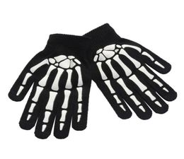 Luxuryunisex volwassen kinderen winter fietsen vol vingerdhandschoenen Halloween Horror Skull Claw Skeleton Antiskid Rubber Outdoor2237116