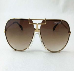 Luxuryvintage 901 Targa Design Pilot Lunettes de soleil Goldbrown Gradient Lenses Men de créateurs Sunglasses Sun Glasse