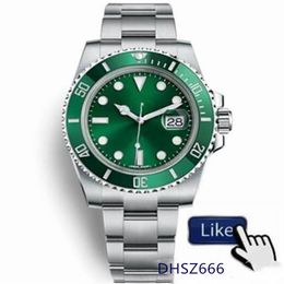 Luxus orologio di Lusso Glide Lock Clasp -riem heren Nieuw automatisch horloge Green Watches 116610LV Orologio Automatico WolsWatch276V