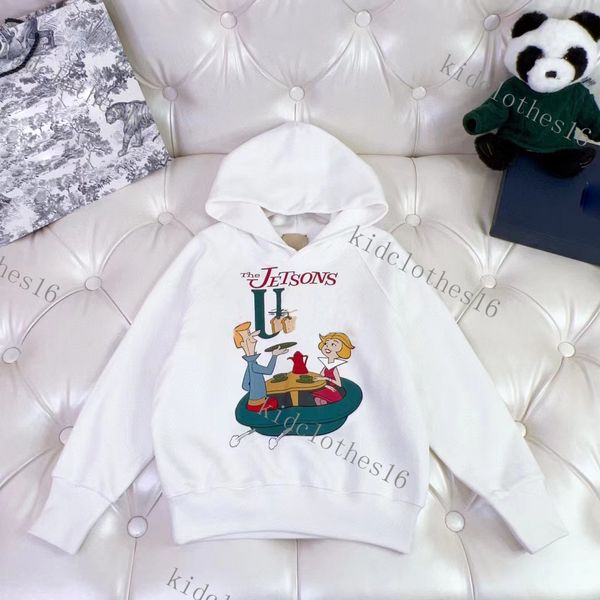 Luxuy Enfants Sweatshirts Garçon Fille Sweats À Capuche Enfants Lettres Lâches Imprimées Streetwear Hiphop Pull Tops Enfants Casual Sweat Bébé Vêtements designer blanc
