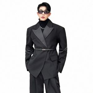 Luzhen 2024 Printemps Nouveau style coréen Collier d'épissage Design élégant Beau costume Veste Ceinture à la mode pour hommes Décorer manteau 63f53e l1hu #