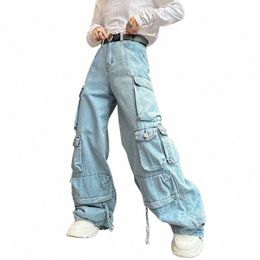 Luzhen Hommes Baggy Jeans Élégant Cargo Printemps Haute Qualité Street Wear Beaucoup De Conception De Poche Pantalon En Denim Lâche À La Mode Cd97c8 34aG #