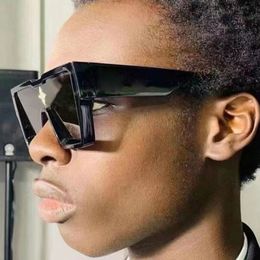 Lvity millonario gafas de sol diseñador hombres Luxuery V carta gafas de sol para mujer gafas de marco de gran tamaño polarizado vidrio 80bj #