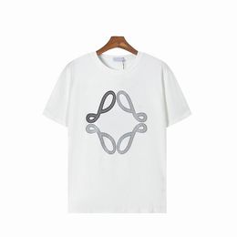 LVMH Summer LOE T-shirt pour homme Loeweelies avec imprimé alphabet à manches courtes Marca De Lujo Espanola pour homme ample décontracté tendance haut vêtements rue manches courtes 124