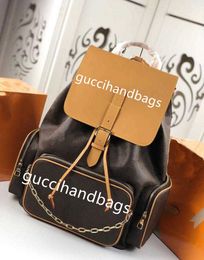 LVS Sacs de sac à dos en cuir authentiques sacs de créateurs femmes Trio de sac à main