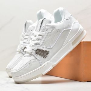 Lvse schoenen desinger schoenen virgil low emed hardloopschoenen platte sneaker schoenen platform letter kalfsleer denim lederen mannen vrouwen sky blauw abloh denim 735