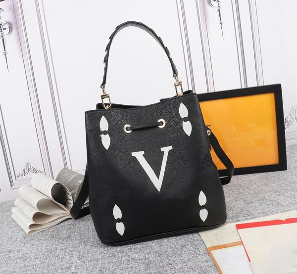 Lvv Sac à bandoulière de voyage de luxe pour shopping, sac de plage, sac seau de taille moyenne pour cuir pressé, sac à main en perles, sac fourre-tout, sac à bandoulière, poche tendance pour cartes