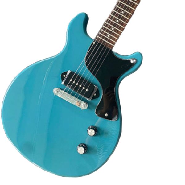 Lvybest Guitare Électrique Chinoise Style Junior Bleu Couleur Acajou Corps Et Cou 6 Cordes